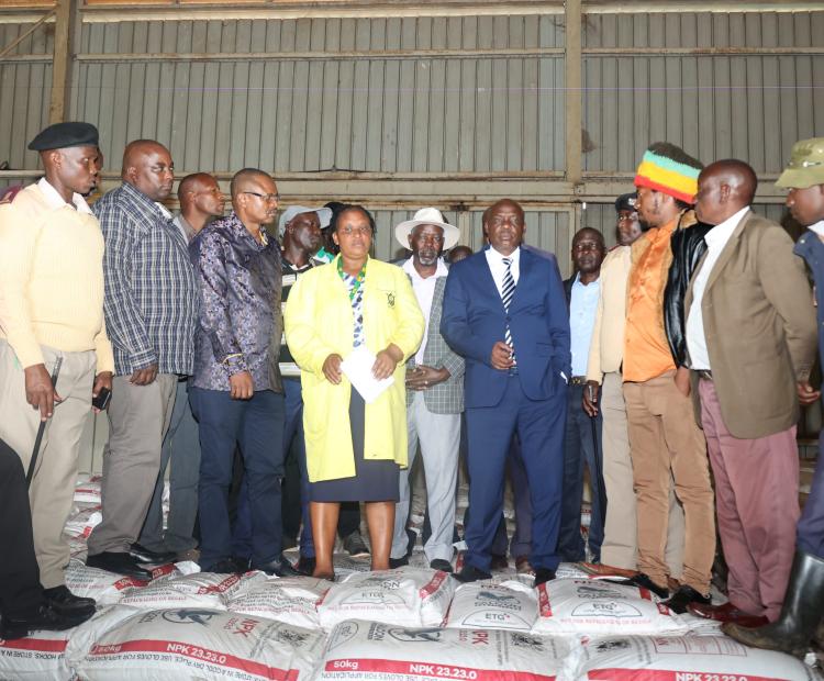 Catalyzing Agricultural Excellence: Principal Secretary’s Inspection at Ndanai Cereal Stores 